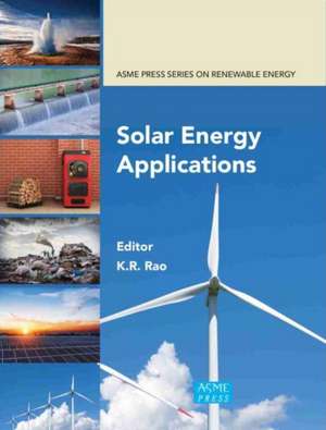 Solar Energy Applications de K. R. Rao