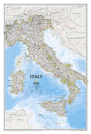 Italy Classic, tubed: Wall Maps Countries & Regions de National Geographic Maps