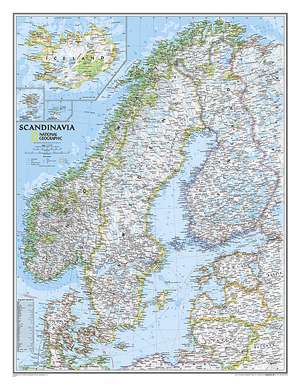 Scandinavia Classic, tubed: Wall Maps Countries & Regions de National Geographic Maps