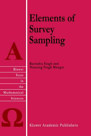 Elements of Survey Sampling de R. Singh