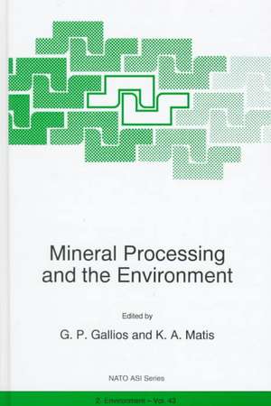 Mineral Processing and the Environment de G.P. Gallios