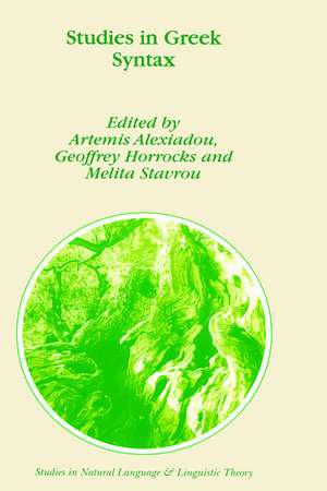 Studies in Greek Syntax de A. Alexiadou