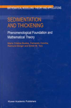 Sedimentation and Thickening: Phenomenological Foundation and Mathematical Theory de E.M. Tory