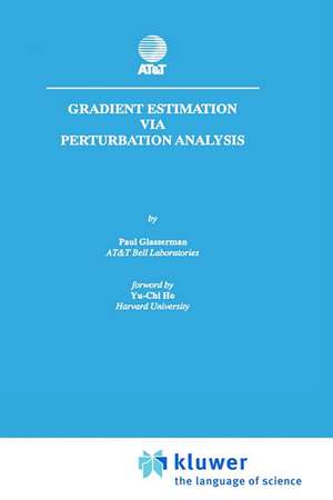 Gradient Estimation Via Perturbation Analysis de Paul Glasserman