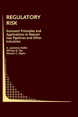 Regulatory Risk: Economic Principles and Applications to Natural Gas Pipelines and Other Industries de A. Lawrence Kolbe