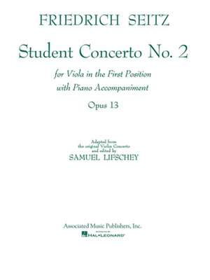 Student Concerto No. 2: Viola and Piano de Seitz Friedrich