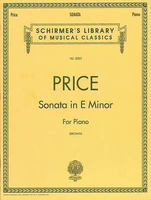 Sonata in E Minor: Piano Solo de Florence Price