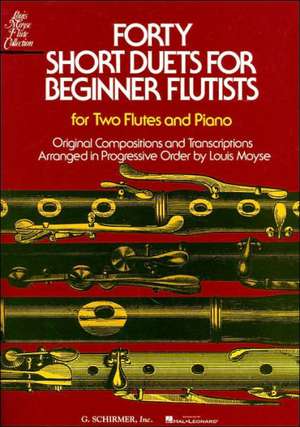 40 Short Duets for Beginner Flutists de various