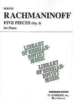 5 Pieces, Op. 3 (Vaap Edition): National Federation of Music Clubs 2014-2016 Selection Piano Solo de Rachmaninoff Sergei