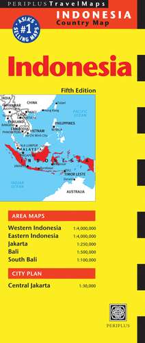 Indonesia Travel Map Fifth Edition de Periplus Editions