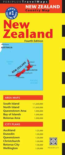 New Zealand Travel Map Fourth Edition de Periplus Editors