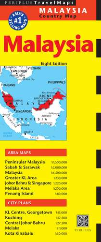 Malaysia Travel Map Eighth Edition de Periplus Editions