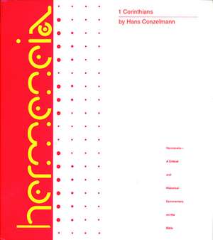 1 Corinthians de Hans Conzelmann