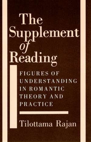 The Supplement of Reading – Figures of Understanding in Romantic Theory and Practice de Tilottama Rajan