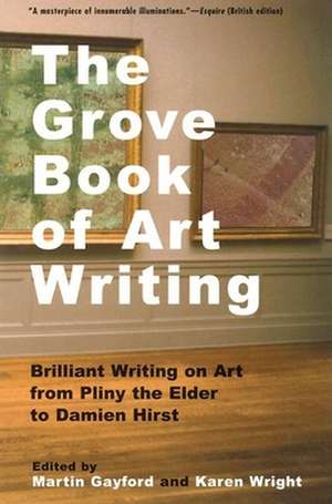 The Grove Book of Art Writing: Brilliant Words on Art from Pliny the Elder to Damien Hirst de Martin Gayford