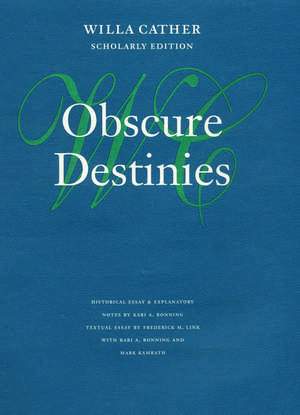 Obscure Destinies de Willa Cather