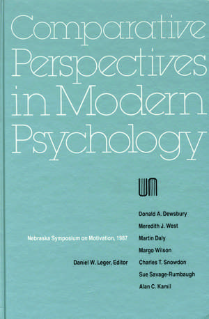 Nebraska Symposium on Motivation, 1987, Volume 35: Comparative Perspectives in Modern Psychology de Nebraska Symposium