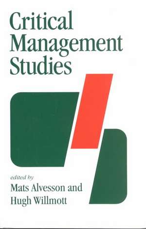 Critical Management Studies de Mats Alvesson