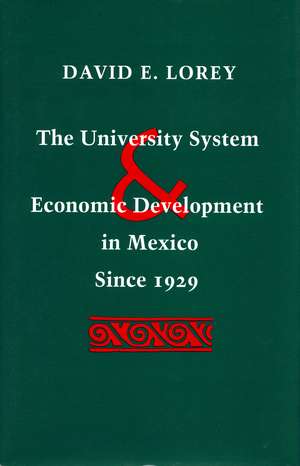 The University System and Economic Development in Mexico Since 1929 de David Lorey