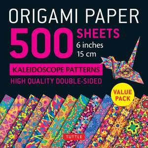 Origami Paper 500 sheets Kaleidoscope Patterns 6" (15 cm): Tuttle Origami Paper: Double-Sided Origami Sheets Printed with 12 Different Designs (Instructions for 6 Projects Included) de Tuttle Studio