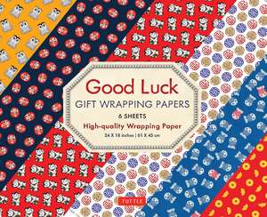 Good Luck Gift Wrapping Papers - 6 sheets: 24 x 18 inch (61 x 45 cm) Wrapping Paper de Tuttle Studio