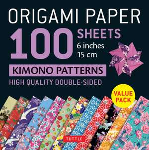 Origami Paper 100 sheets Kimono Patterns 6" (15 cm): Double-Sided Origami Sheets Printed with 12 Different Patterns (Instructions for 6 Projects Included) de Tuttle Studio