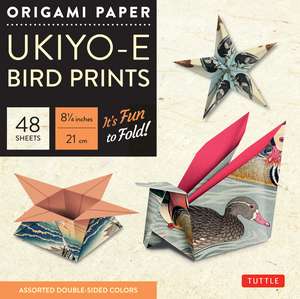 Origami Paper 8 1/4" (21 cm) Ukiyo-e Bird Print 48 Sheets: Tuttle Origami Paper: Double-Sided Origami Sheets Printed with 8 Different Designs: Instructions for 6 Projects Included de Tuttle Studio