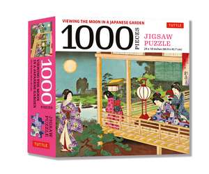 Viewing the Moon Japanese Garden- 1000 Piece Jigsaw Puzzle: Finished Size 24 x 18 inches (61 x 46 cm) de Toyohara Chikanobu