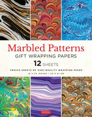 Marbled Patterns Gift Wrapping Papers - 12 sheets: 18 x 24 inch (45 x 61 cm) Wrapping Paper de Tuttle Studio