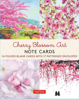 Cherry Blossom Art, 16 Note Cards: 16 Different Blank Cards with Envelopes in a Keepsake Box! de Tuttle Studio