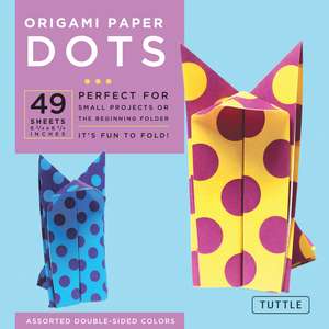 Origami Paper - Dots - 6 3/4" - 49 Sheets: Tuttle Origami Paper: Origami Sheets Printed with 8 Different Patterns: Instructions for 6 Projects Included de Tuttle Studio