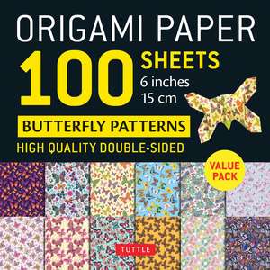 Origami Paper 100 Sheets Butterfly Patterns 6" (15 cm) de Tuttle Studio