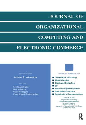 Organizational Learning and Knowledge Management: A Special Issue of the journal of Organizational Computing and Electronic Commerce de James Y.L. Thong