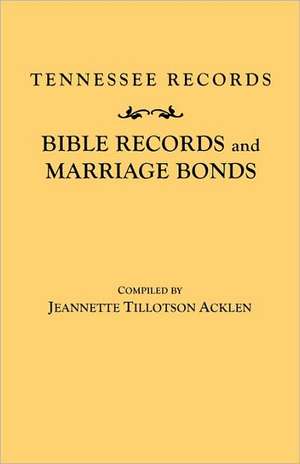 Tennessee Records de Jeannette T. Acklen