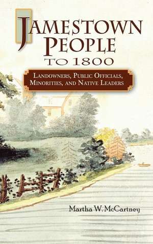 Jamestown People to 1800 de Martha McCartney