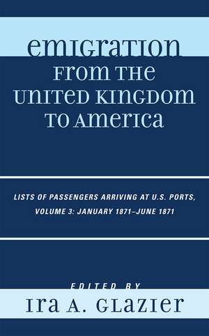 Emigration from the United Kingdom to America, Volume 3