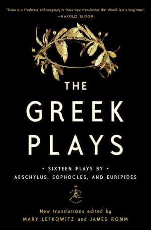 The Greek Plays de Mary R. Lefkowitz