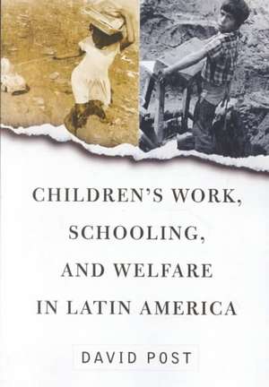 Children's Work, Schooling, And Welfare In Latin America de David Post