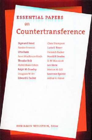 Essential Papers on Countertransference de Benjamin Wolstein