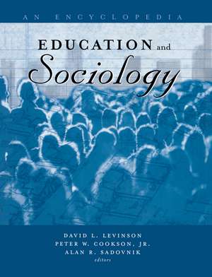 Education and Sociology: An Encyclopedia de David Levinson