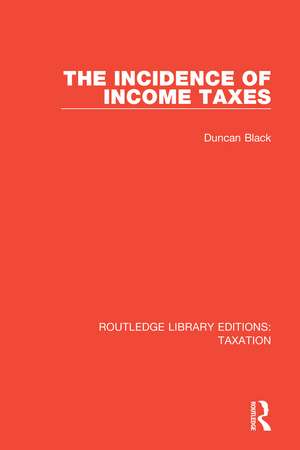 The Incidence of Income Taxes de Duncan Black