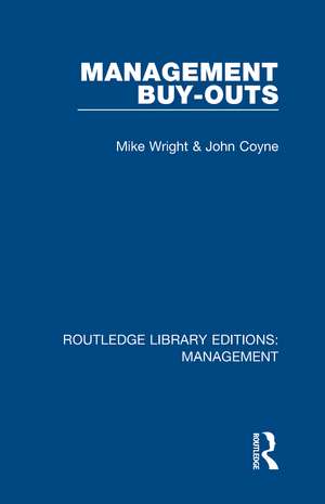 Management Buy-Outs de Michael Wright