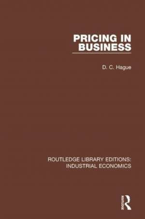 Pricing in Business de Douglas Hague