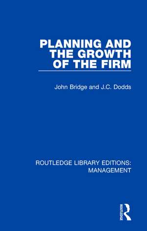 Planning and the Growth of the Firm de John Bridge