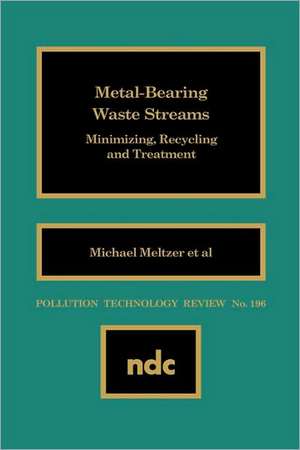 Metal Bearing Waste Streams: Minimizing, Recycling and Treatment de M. Meltzer