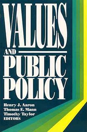 Values and Public Policy de Henry Aaron