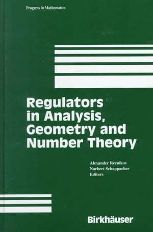 Regulators in Analysis, Geometry and Number Theory de Alexander Reznikov