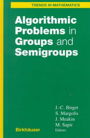 Algorithmic Problems in Groups and Semigroups de Jean-Camille Birget