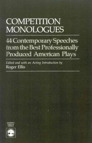 Competition Monologues de Roger Ellis