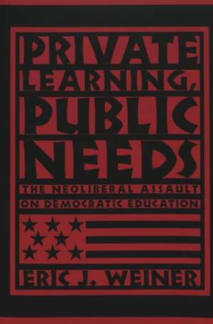 Private Learning, Public Needs de Eric J. Weiner